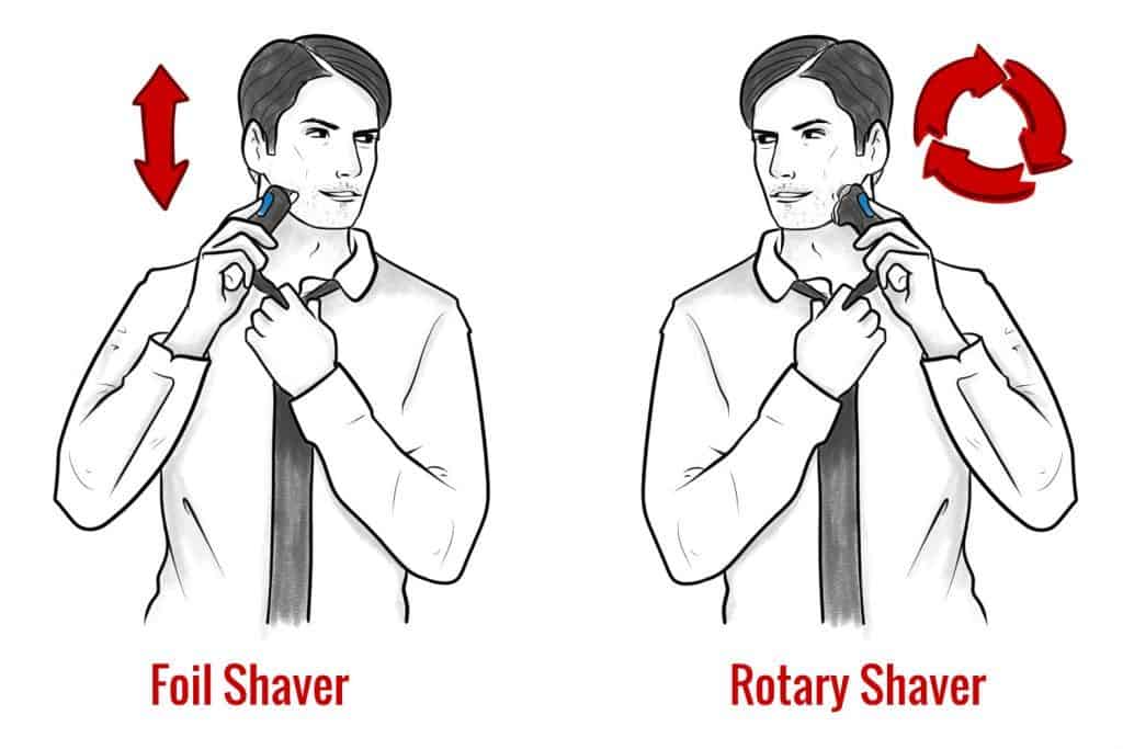 foil vs rotary shaver how to hold it