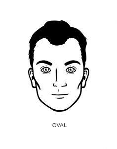 Oval face shape male