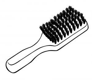 beard brush illustration