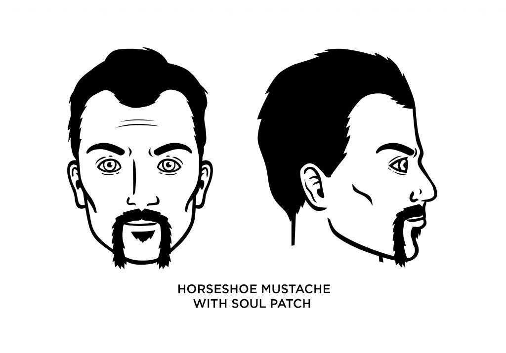 horseshoe mustache with soul patch