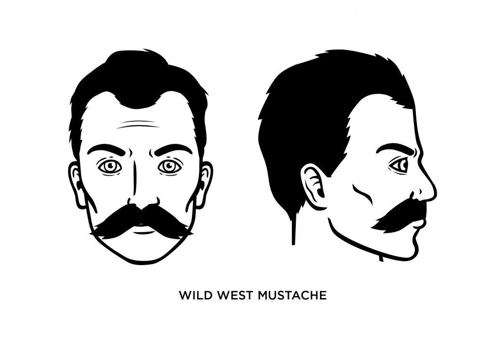 wild west mustache