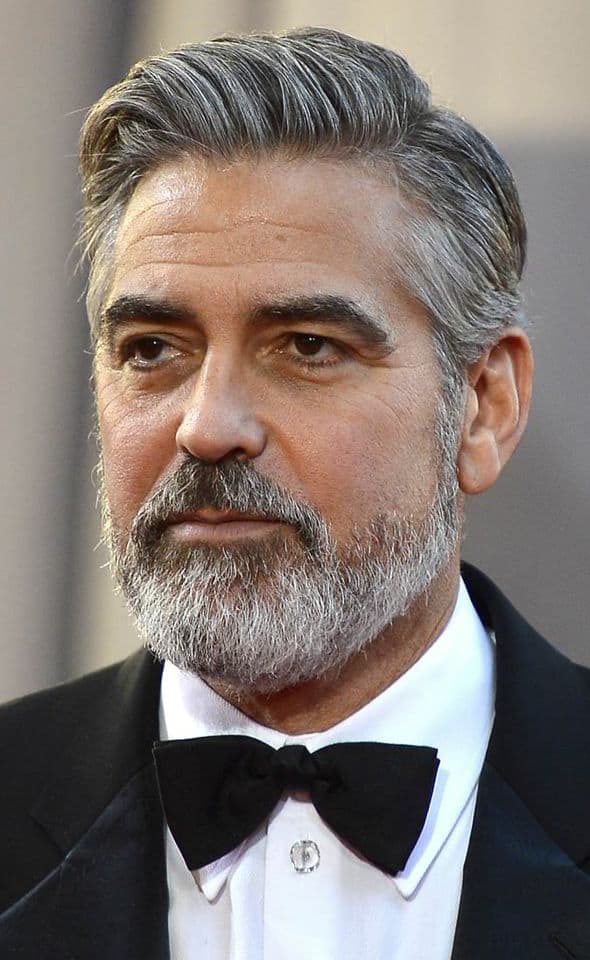 George Clooney short boxed beard