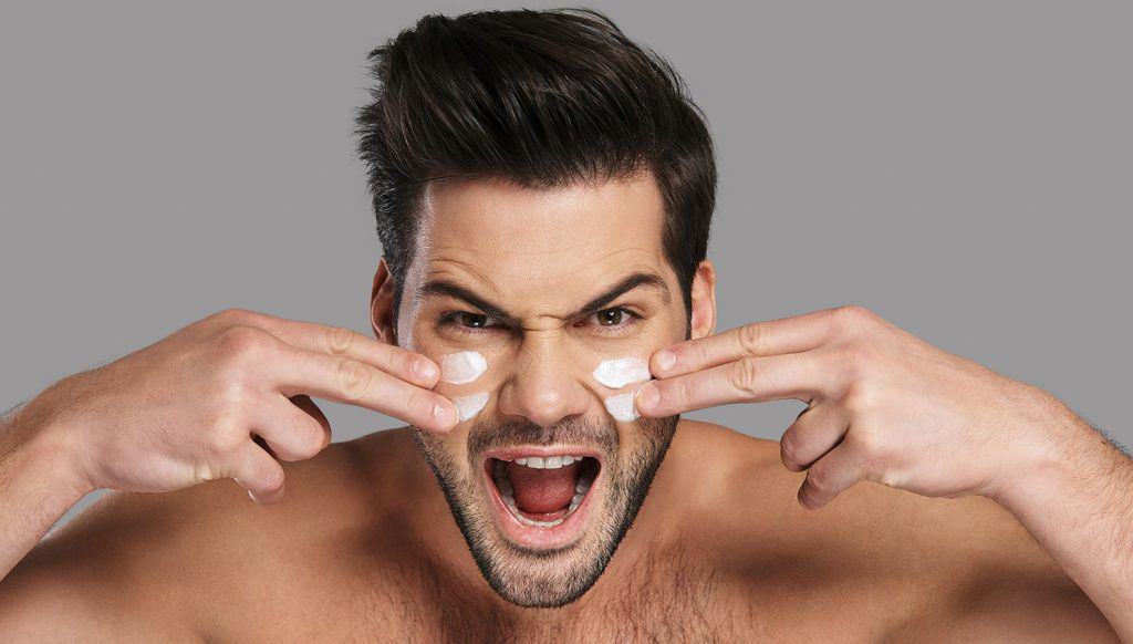 Image result for men moisturizing face