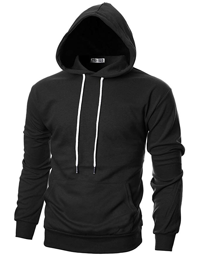 thin black hoodie mens