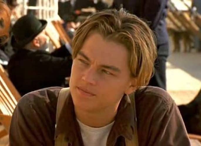 leonardo dicaprio middle parting hairstyle