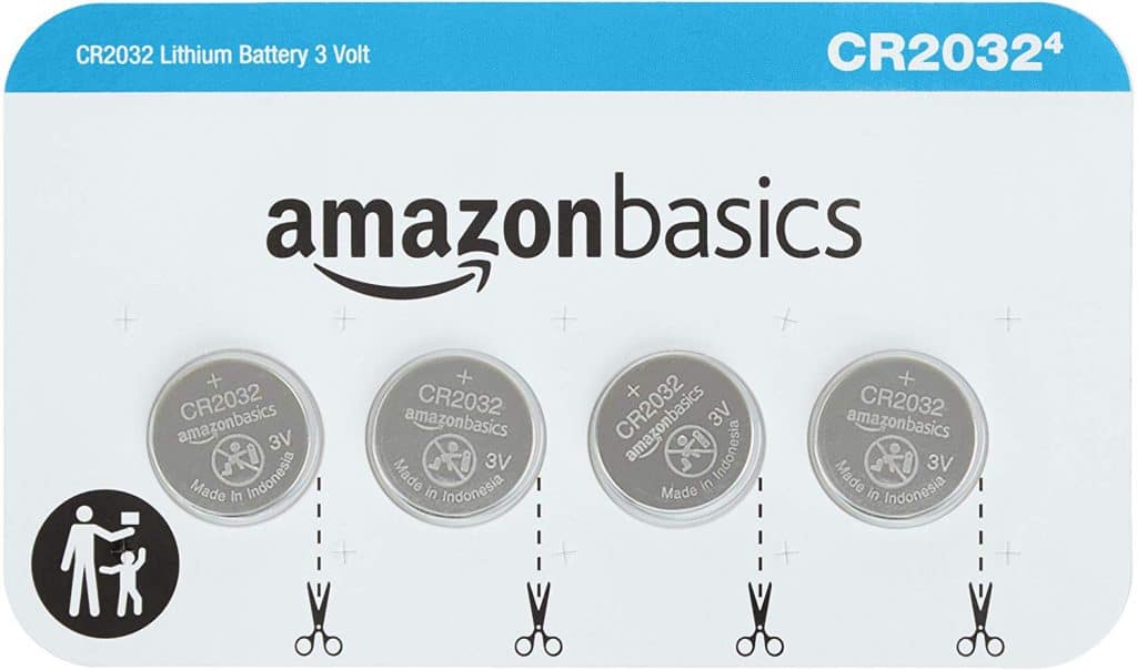 AmazonBasics CR2032 3 Volt Lithium Coin Cell Battery
