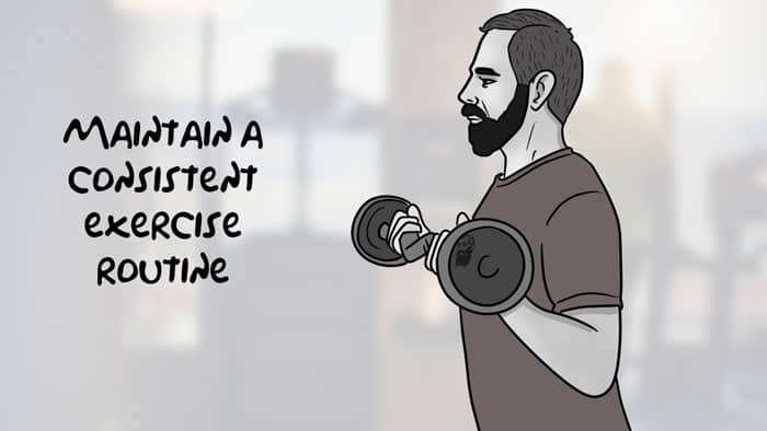 maintain a consistent exercise routine to grow a better beard