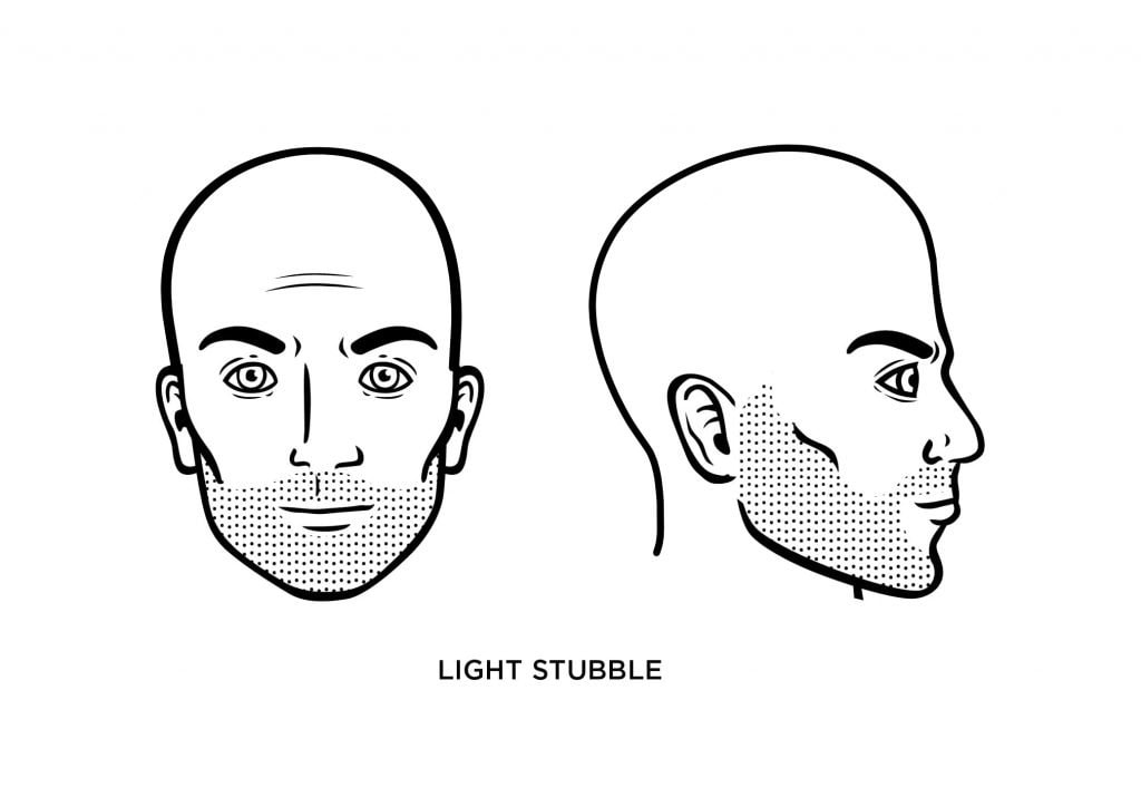 bald man with light stubble