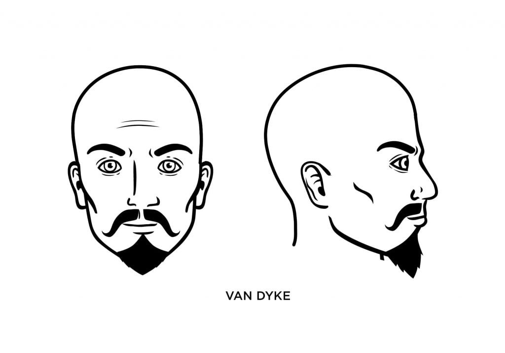 bald man with van dyke beard